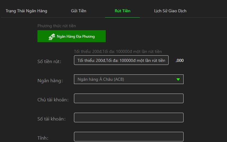 Lưu ý khi rút tiền JBO